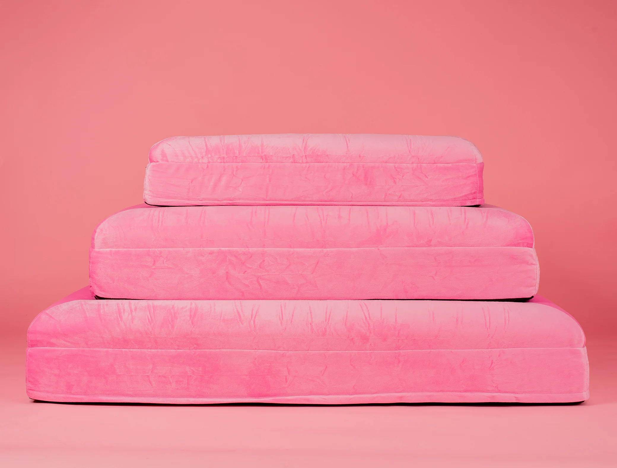 Orthopedic Memory Foam Velvet Dog Bed: Strawberries & Cream - Image 20