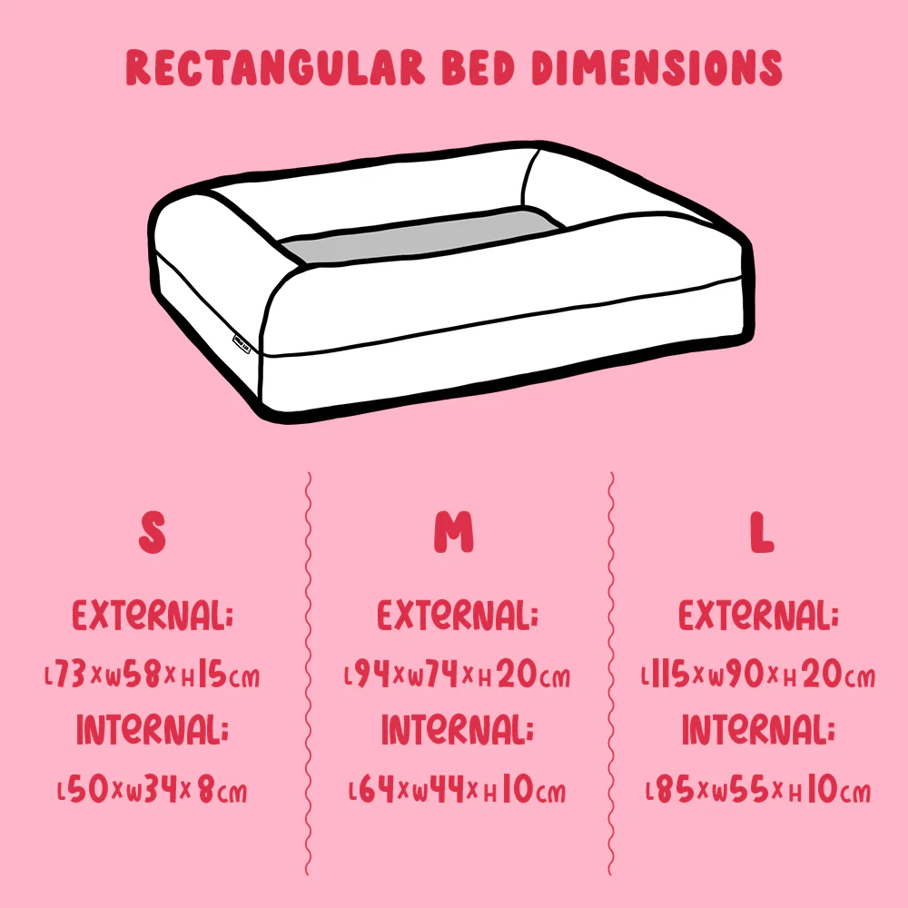 Orthopedic Memory Foam Velvet Dog Bed: Strawberries & Cream - Image 3