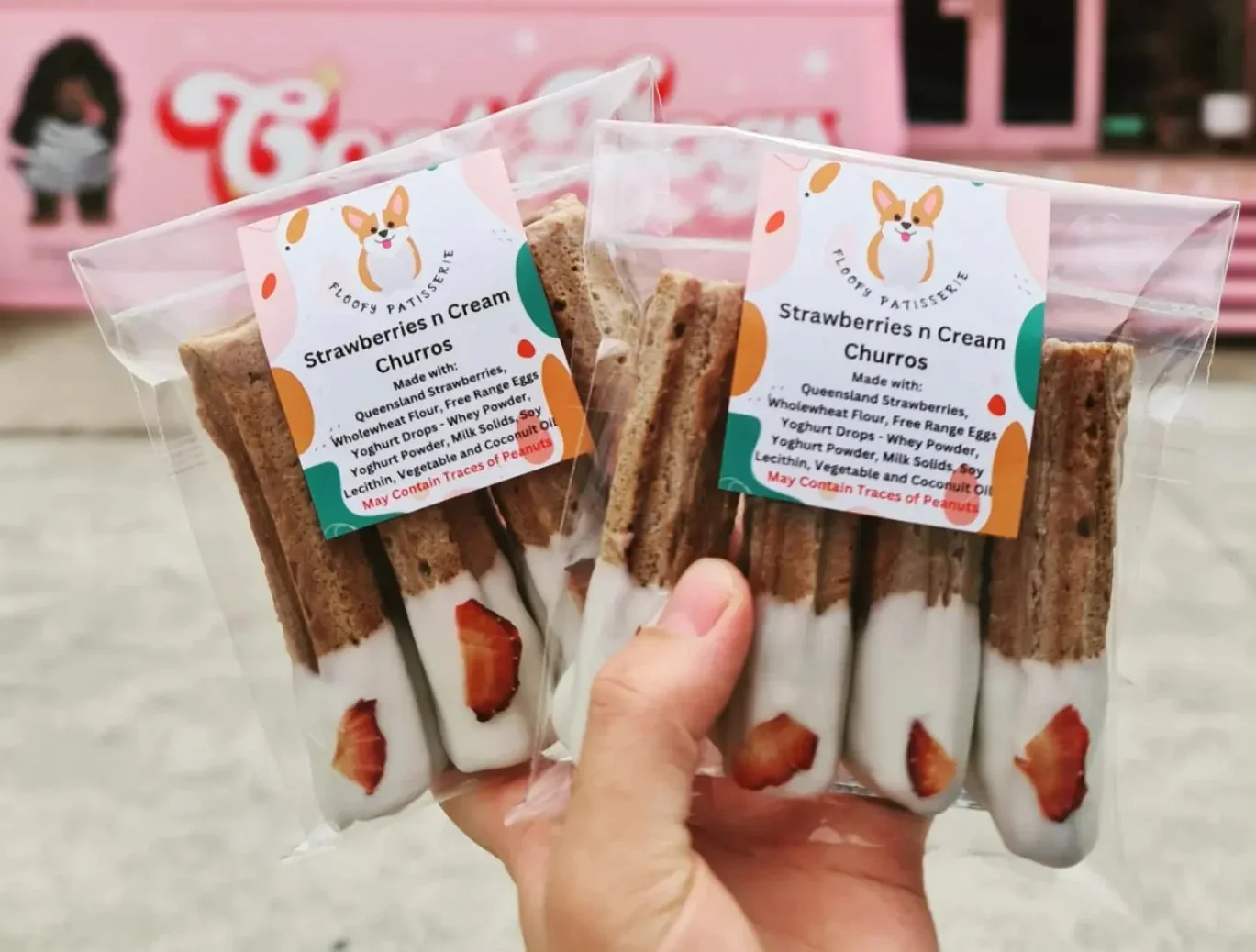 Floofy Patisserie: Strawberries n Cream Churros